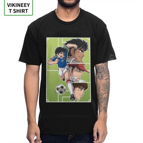 Unique Design Captain Tsubasa Graphic T Shirt Guys 100% Cotton Anime Custom O-neck Tee Shirts Oversize Shirt