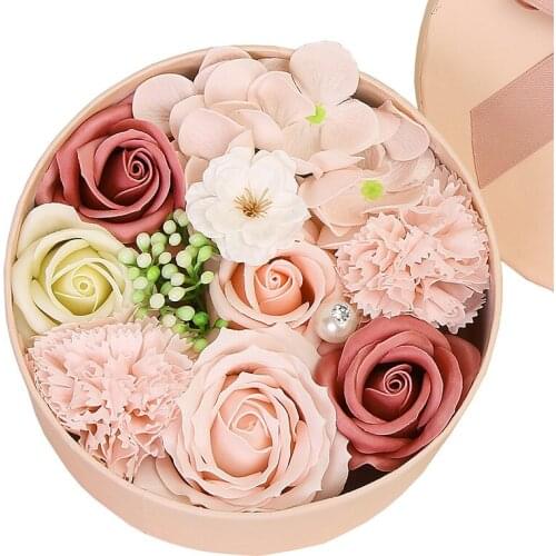 DIY Artificial Flowers Soap Rose Box Valentines Day Craft Home Decorations Wedding Home Festival Gift Head For Wedding Party