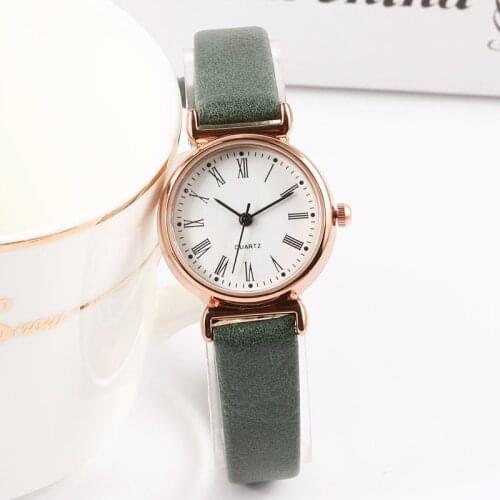 Exquisite Small Girls Women Dress Watches Retro Leather Female Clock Top Brand Womens Fashion Mini Design Bracelet Wristwatches