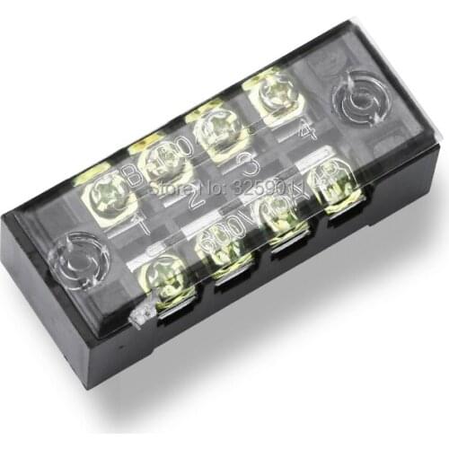 20PCS TB-1504 Suyep 4 Positions Dual Rows 600V 15A Wire Barrier Block Terminal Strip copper