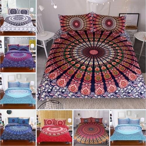 Dreamcatcher Bedding Set Fresh Flowers Duvet Cover 3 Pieces Bohemia Colorful Butterfly Comforter Cover Housse De Couette