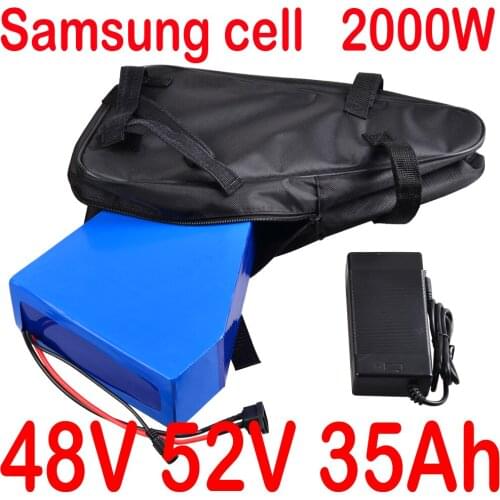 48V 52V 13Ah 15Ah 18Ah 20Ah 25Ah 30Ah 35Ah Electric Bike Lithium Battery 48V/52V 500W 1000W 2000W Triangle E-Bike Battery Pack