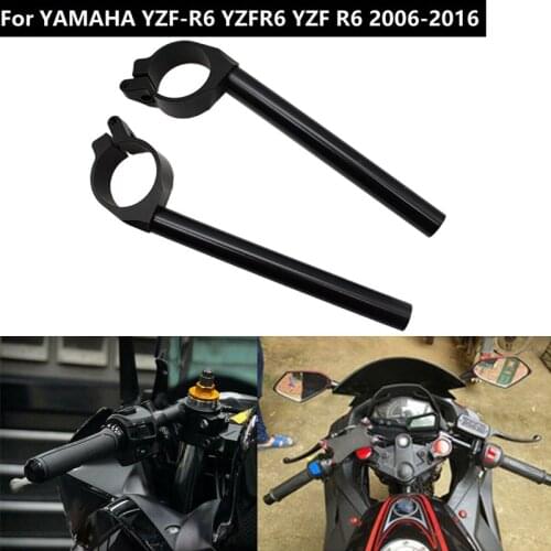 43Mm Motorcycle Clip-on 7/8 Fork Handlebars Raised for Yamaha YZF-R6 1999-2004 R6S 06-09 FZR100