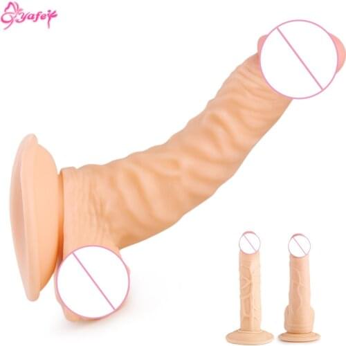 Soft Realistic Dildo no Vibrator G Spot Massager Anal Dildo Penis with Strong Suction Cup Strapon Dildos Adult Sex Toy for Women