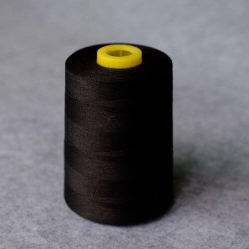 40S/2 10000 Yards Spun Polyester Sewing Thread Tex 27 Universal serger thread Black color machine sewing thread for all purpose