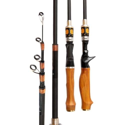 New Telescopic Fishing Rod Carbon Fiber Ultra Light Portable Fishing Rod Spinning Rod Casting Rod 1.6/1.8/2.1/2.4m/2.7m