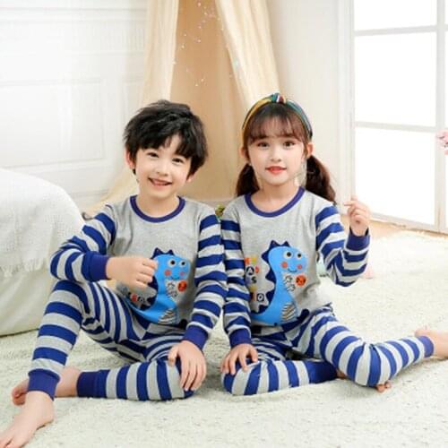 New Arrivals Autumn Winter Children Pajamas Set Baby Long Sleeved Sleepwear Suit Girls Nightwear Pants Boys Tops Kids Gift