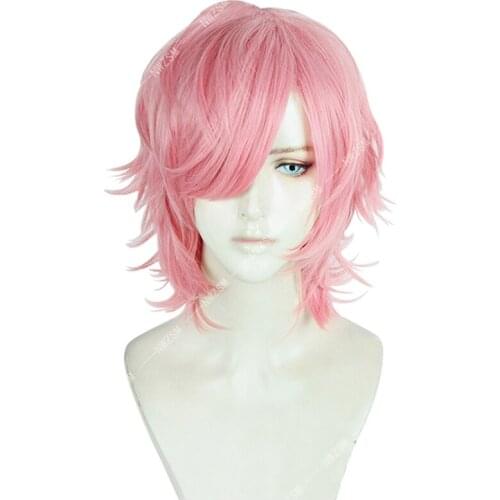Ayato Yuri Wig Cosplay Costume Yarichin Bitch Bu Club Pink Short Heat Resistant Synthetic Hair Men Party Wigs
