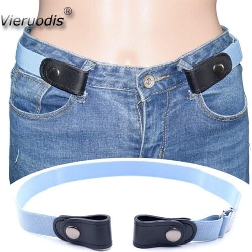 Buckle-Free Belt For Jean Pants Dresses No Buckle Stretch Elastic Waist Belt For Women Men No Bulge No Hassle Fast Shipping