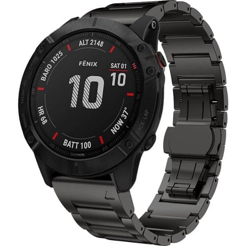 Quick Fit Luxucy Strap Metal Band Strap For Garmin Fenix 3 HR Sapphire 5X Plus 6X Smart Watch High Quality Strap Bands