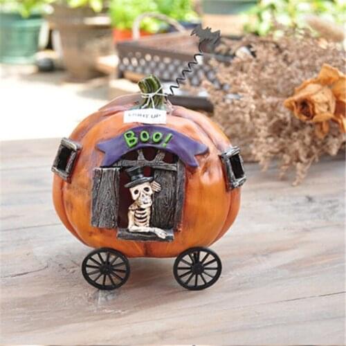 Halloween Glowing Pumpkin Car Lamp LED Pumpkin Lantern Lights Bar Car Decoration Scene Light Ornament For Home Party Supplies
