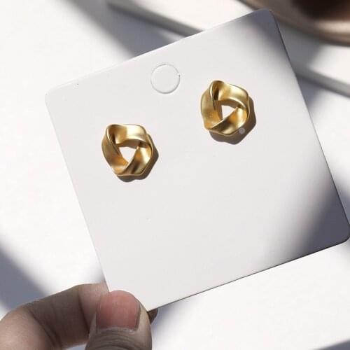 Temperament Fashionable Matte Gold Vintage Earrings For Women Korean Simple All-Match Style Earrings Fashion Jewelry 2020