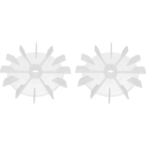 Uxcell 2Pcs 116x14mm/120x15mm Black/White Round Shaft Replacement Plastic 12 Impeller Cooling Motor Fan Vane Customizable