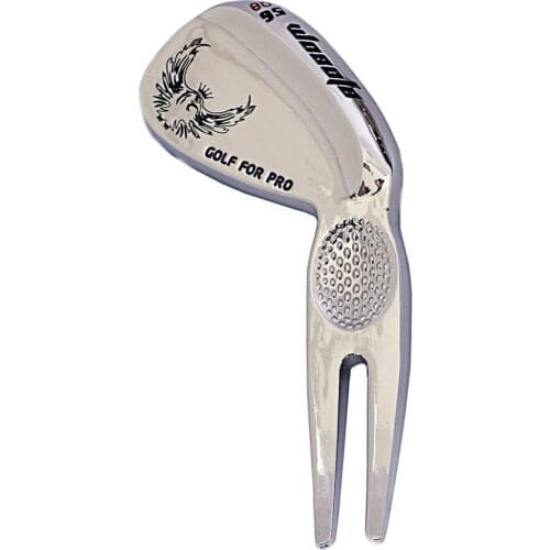Golf fork metal ball golf wedge shape greens repair fork golf divot tool
