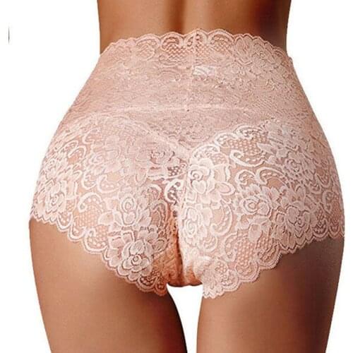 Women Panties Sexy Lace Underwear Woman Knickers Lace Panties Mesh Floral Lingerie Female Seamless Briefs Underpants Plus Size