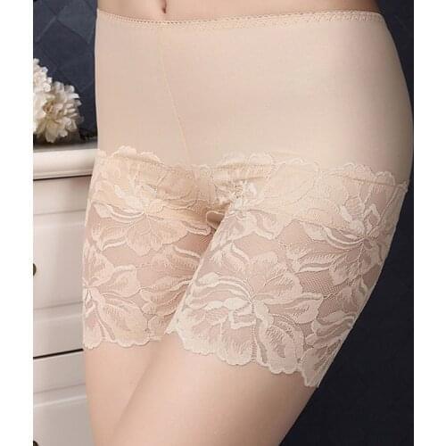 Women Seamless Underwear Plus Size Women Safety short pants Anti Chafing underwear Sexy Lace Boxers women