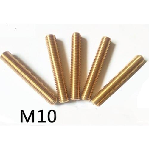1pcs Copper screw Brass tooth bar Copper full tooth screw rod M10*30mm*40mm*130*140*150-500
