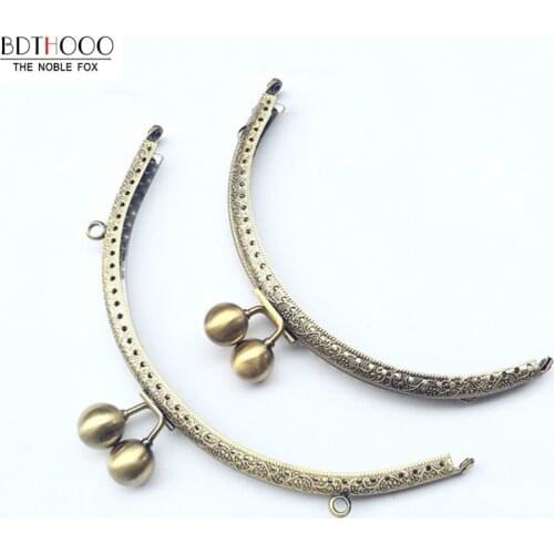15.5 cm DIY Clutch Bag Frame Semicircle Metal Purse Frame Handle Handbag Accessories Making Kiss Clasp Lock for Bag Accessories