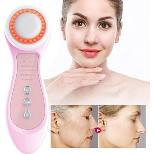 2020 Facial Galvanica Face Massager Hot Cold Compress Hammer EMS Machine Wrinkle Lifting Skin Care Beauty Products