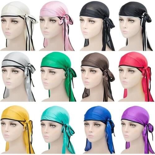 2020 fashion hijab durge hair accessories silk breathable adjustable durags headwear caps care hairs for hip-hop adults