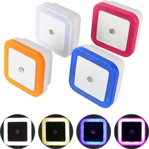 3pcs Wireless Sensor LED Night Light EU US Plug Mini Square Night Lights For Baby Room Bedroom Corridor Lamp