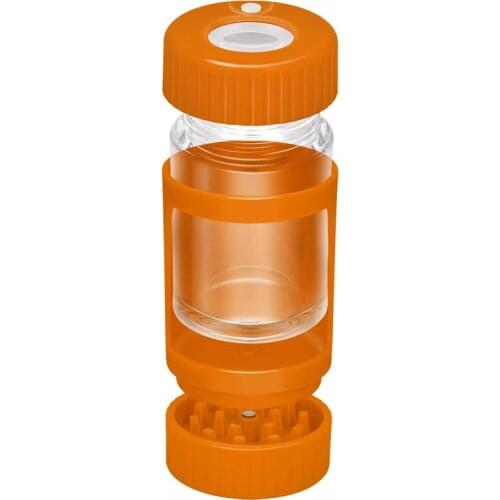 4 In 1 LED Tobacco Jar Plastic Rechargeable Air Tight Storage Herb Stash Container with Grind Herb Jar Weed Accessories