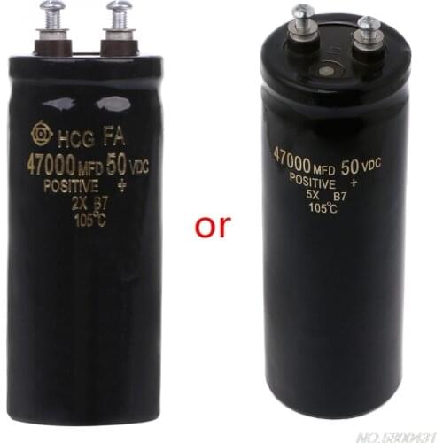 50V 47000UF/MFD Aluminum Screw Filtering Electrolytic Capacitor 105℃ D18 20 Dropshipping