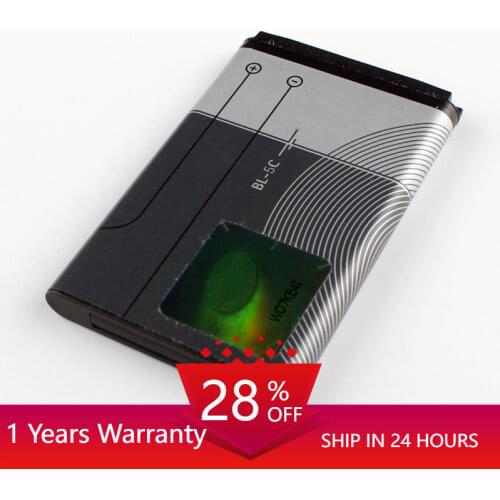 Original BL-5C phone battery for Nokia 1000 1010 1108 1110 1112 1116 E50 E60 N70 6680 2020 6267 BL5C 1020mAh