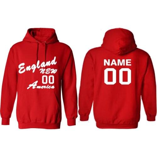 America New England youth male hoodie custom name number photo New York sweatshirt nation flag country college casual clothes