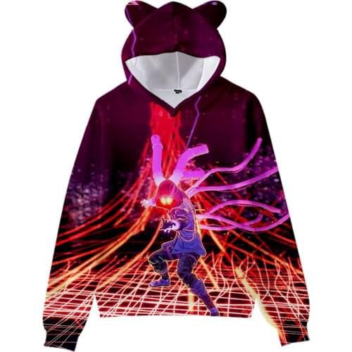Anime Clothing Scarlet Nexus New Game 3D Fashion Streetwear Gril Cat Ear Hoodies Sweatshirt Sexy Women Cute St Uniq Kids Clothes