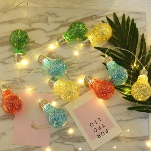 Battery USB Type 1.5m 10LED Lamp String Bubble Ball Shape Party Festival Activity Decoration Luminous Props