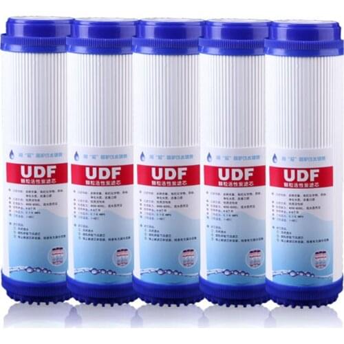 5Pcs 10 Inch Granular Activated Carbon Block Water Filter Cartridge Replacement