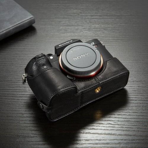 [VR] Handmade Genuine Leather Camera Case Bag Half Body Cover For Sony A7R2 A7M2 A7 II A7 Mark II