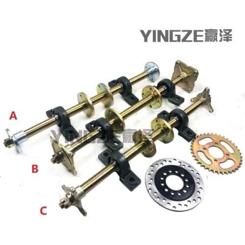 DIY Four Wheel GO KART KARTING ATV UTV Quad Buggy Brake Disc Rotor Sprocket 60CM Rear Axle With Flanges