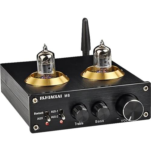 TPA3116 Amplificador HiFi 6J1 Vacuum Tube Bluetooth Digital Amplifier 50Wx2 CSRA64215 Audio Power Amplifier With Tone Control