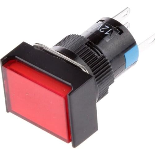 DC 12V 3A 16mm Push Button Reset Power LED Latching Decor