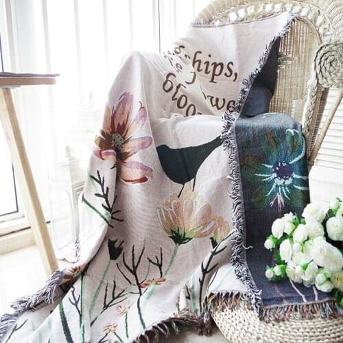 Geometric Knitted Throw Blankets for Recliner Chair Throw Towel Sofa Decorative Bed Decor Tassel Wall Tapestry Bedding Covers