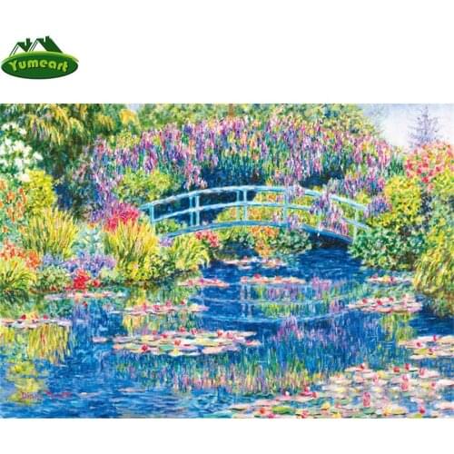 Claude Monet Water Lilies Nature Full Square 5D DIY Diamond Painting Art Picture Needlework Diamond Embroidery Cross Stitch Kits