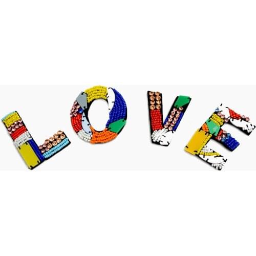 Beautiful Hand Nailed Beads Letter Patches Garment Shoes Bags Stickers Handmade Alphapet Applique