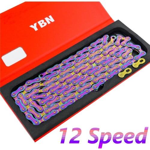 YBN 11 speed 12 Speed Ti-N Multicolor Bike Chain compatible with Shimano Sram Campagnolo,and mtb road bikes