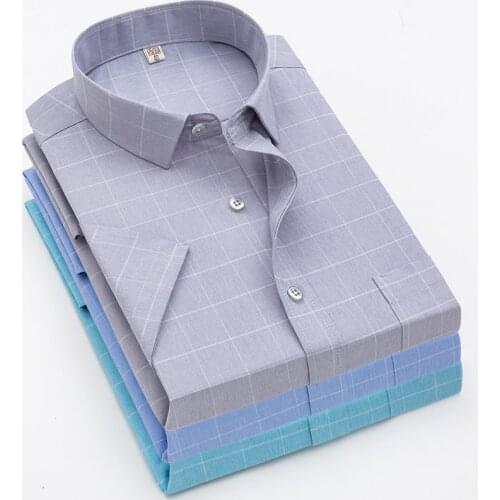 25 colors Summer new mens fashion business shirts 2021 mens pure cotton brand casual short-sleeved professional work shirts