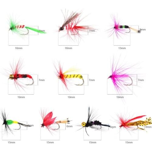 Leo Fly Fishing Lure Kit 27955 Multi-color Mixed Flies Hook Fly Fishing Bionic Butterfly Fish Hook Bait Fishing Accessory Pesca