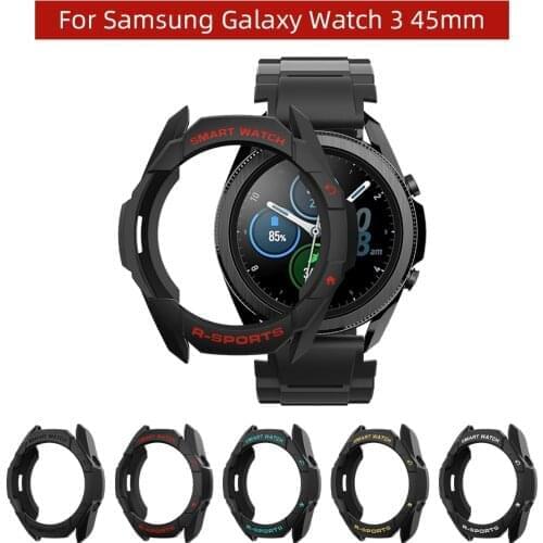2021 New For Samsung Galaxy Watch 3 45mm TPU Case Shell Protector Cover Band Strap Bracelet Charger for Galaxy Watch3 45mm