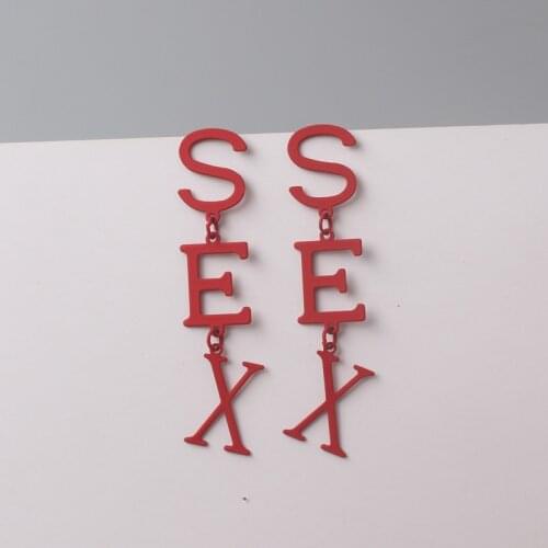 2020 New Fashion Metal Letter Drop Earrings for Women Jewelry Trendy Earrings Gift for Party Best Friend ES1263