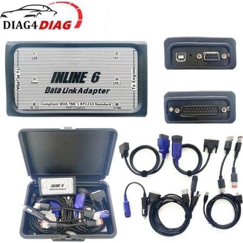 NEW INLINE 6 for Cummins Heavy Duty Truck INLINE6 Data Link Adapter Truck Diagnostic Tool Best Scanner Used for Cummins