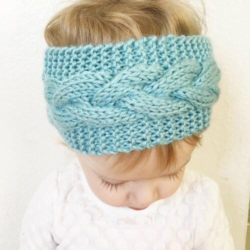 Newborn Headbands Baby hair Accessories Girl Winter Twist Crochet Head Wrap Warmer Knitted Hairband Hair Band Hair