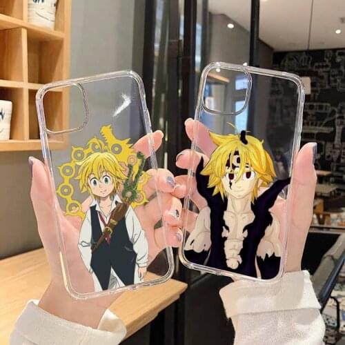 Anime seven deadly sins Phone Case Transparent for iPhone 6 7 8 11 12 s mini pro X XS XR MAX Plus SE cover funda shell