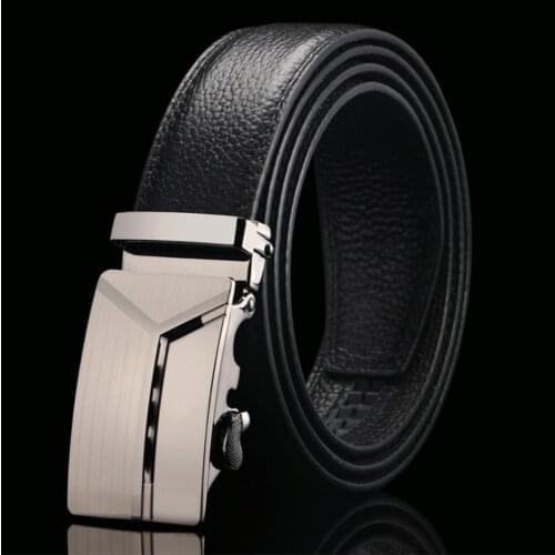 CKMN Brand Genuine Leather Belt Male Fashion Designer Business Leather Belts For Men Metal Automatic Buckle Strap For Jeans Hot