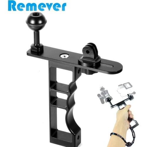 Aluminum Alloy Handheld Diving photography Mounts Holder Bracket with Ball Head for GoPro Hero SJcam Yi DJI OSMO Action Cameras
