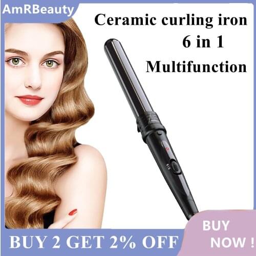 Curling Iron 6 in 1 Ceramic Styling Tools professional Hair Curling Iron Hair waver Electric Hair Styling Tools